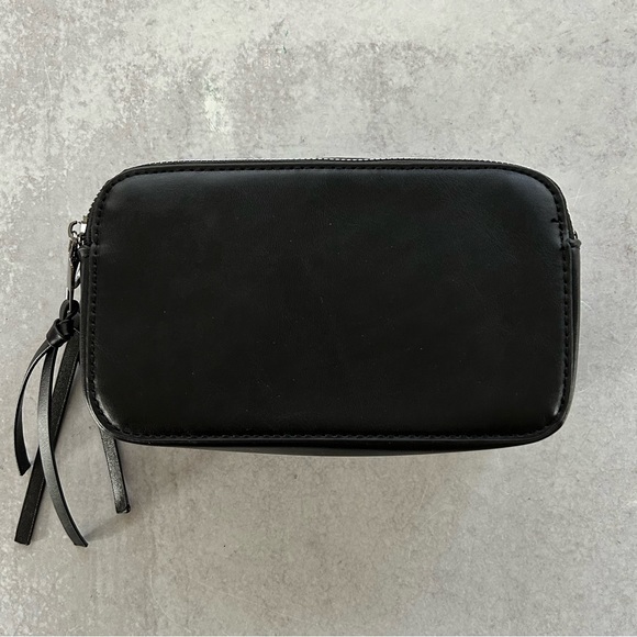 Designer Style Black Matelasse Quilted Camera Crossbody Shoulder Bag , Black NEW - Picture 6 of 10